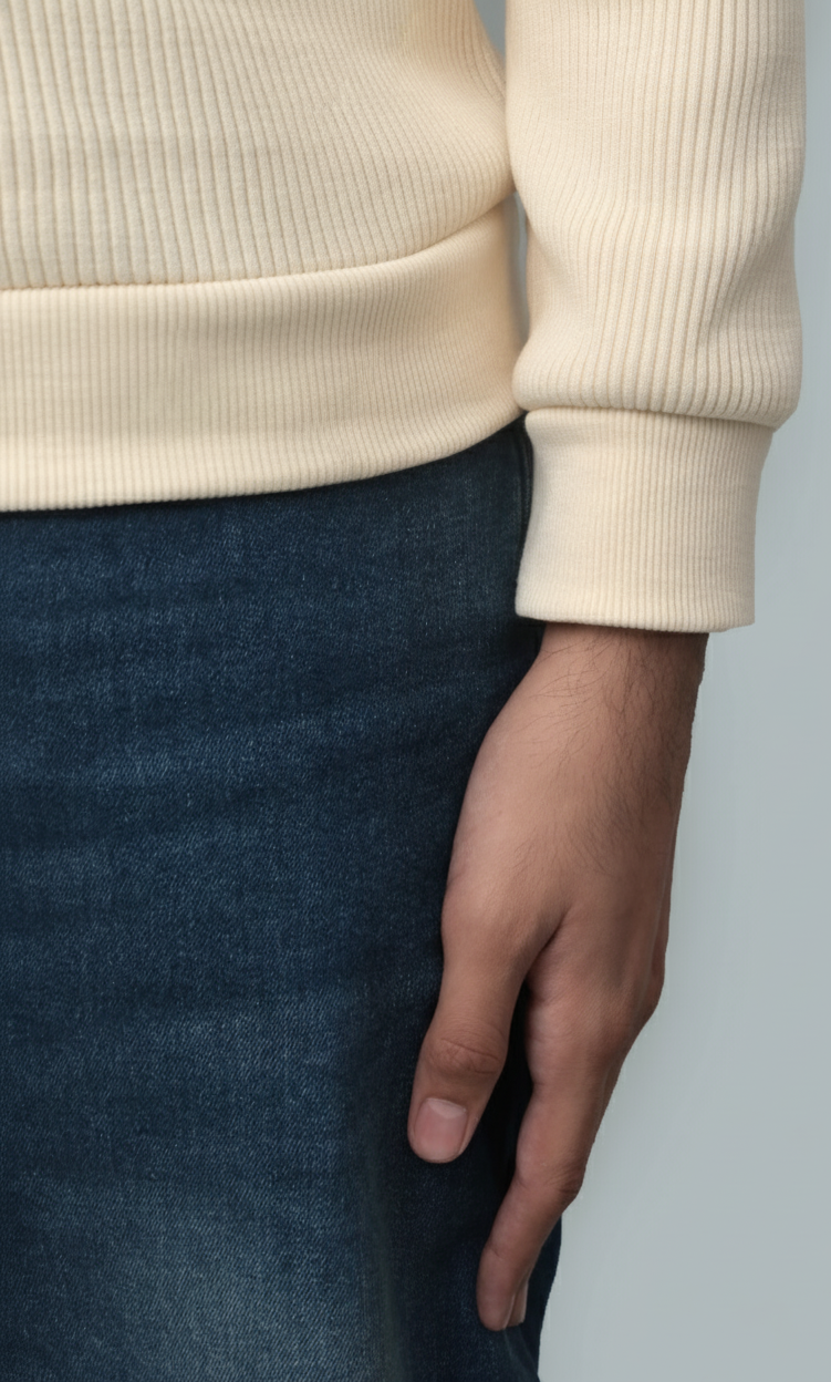 Beige Knitted Sweater POLO