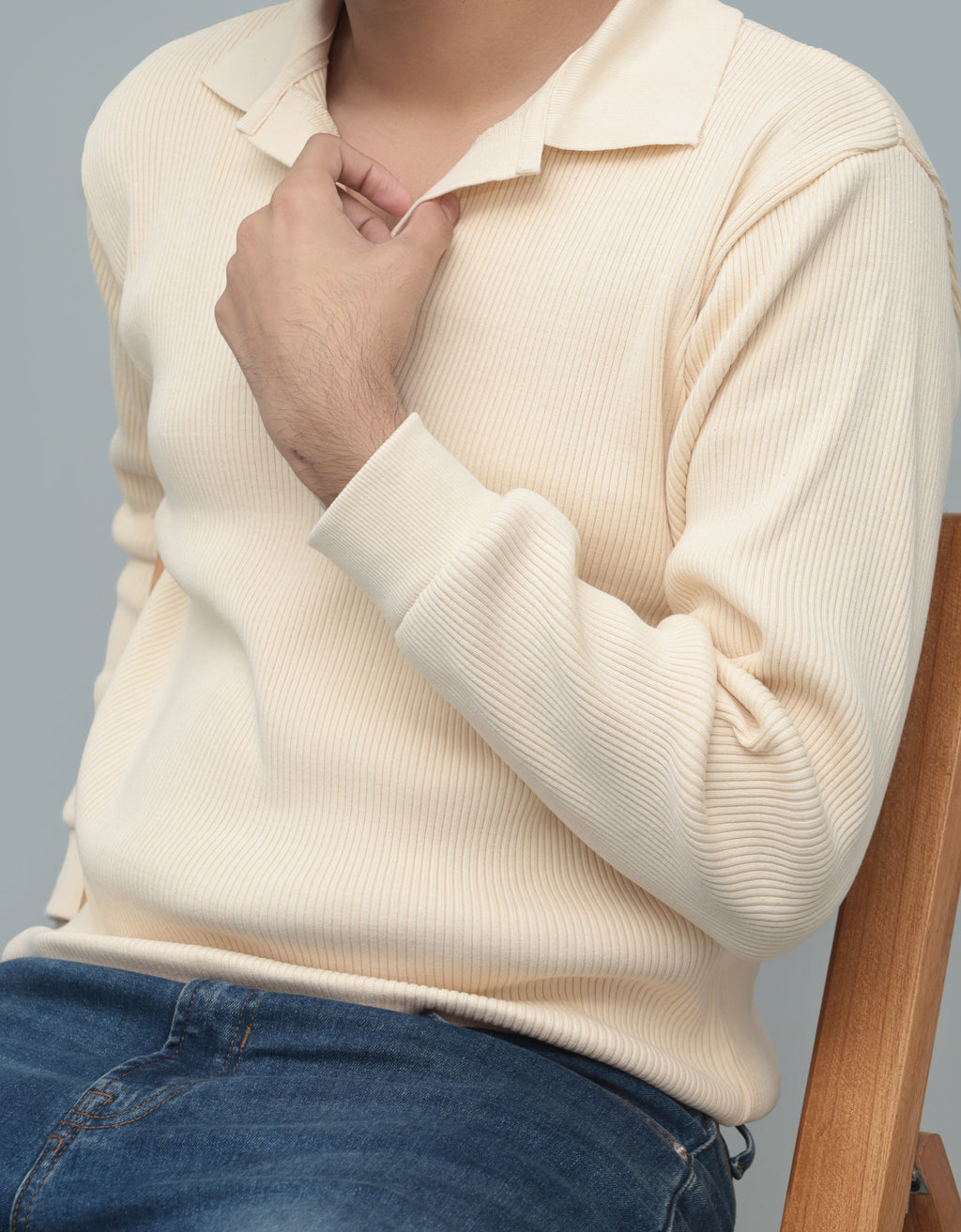 Beige Knitted Sweater POLO